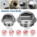 Grill Inline Duct Ventilasi Udara Stainless Steel - Air Vent Cap Booster Exhaust Blower untuk Sirkulasi Udara yang Lebih Baik. 