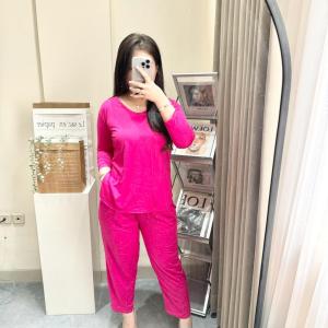 Aleena Set | Setelan Lengan 7/8 Celana Panjang Wanita | TGA Fashion Grosir
