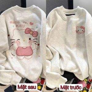 Áo Nỉ Bông In Hình Mèo Kitty Nhiều Hình Cute Form Rộng Nhiều Mẫu Dễ Thương Thiết Kế Form Rộng Thoải Mái Phù Hợp Nhiều Phong Cách