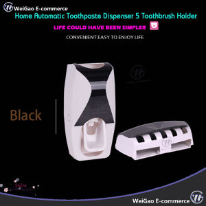 Home Automatic Toothpaste Dispenser 5 Toothbrush Holder