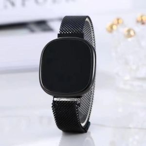 Set & Couple Watches LED Touch Screen Watch Magnetic Buckle Stainless Steel Wristwatch Men Women Fashion Minimalist Quartz Wrist Watch Couple Pair Watch Waterproof Casual Daily Wear Jam Tangan Lelaki Perempuan COD Ready Stock