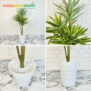 Variant Pohon Artificial Pohon Pandan Bali X3 Mini Semilatex Pot Ulir Lovenia Hiasan Ruang Tamu Aesthetic