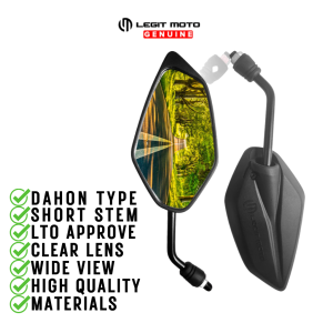 Kawasaki KLX 150 LEGITMOTO SIDE MIRROR SHORT STEM CLEAR AND NON-GRADED LENS (DAHON TYPE) 7440
