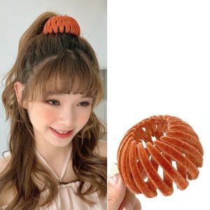 FG Jepit Rambut Ponytail Premium Gaya Retro Korea Ikat Birds Nest Wanita Scrunshie A22