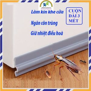Xốp chặn khe cửa Freeship Ron chặn khe cửa ngăn thoát nhiệt điều hoà tránh bụi côn trùng bò vào nhà qua khe hở cửa cuộn dài 3 mét