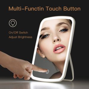 SG SELLER Jordan & Judy LED Light Touch Screen Cosmetic Makeup Mirror Desktop Light Portable Rechargeable HD Quality