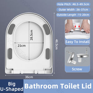 Bệt vệ sinh phòng tắm nắp dễ dàng để cài đặt hình chữ O hình chữ U nhà vệ sinh Nắp thiết kế không gây ồn Bệ ngồi toilet