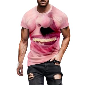 Mens Fun and Humorous Pattern T-Shirt 3D Printed Design Summer Top Fashion Street Trend Short Sleeve Sports Daily Casual Top