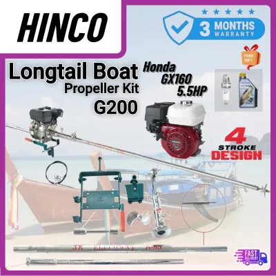 Longtail Boat/Enjin Galah 3K set with Gasoline Engine (Good Quality)