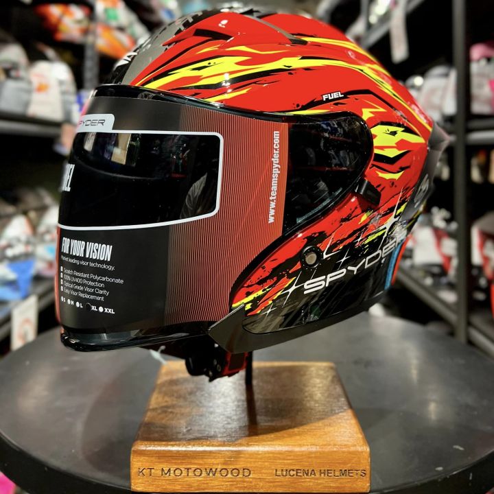 SPYDER Fuel S1 Half Face Dual Visor Helmet with Free Extra Clear