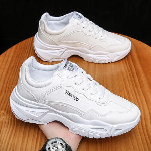 White Sport Shoes for Men Korean Style Sneaker Fashion Non-slip Breathable Shoes Ins 2021 New
