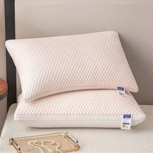 3D หมอนหนุน หมอนหนุน ต้านแบคทีเรีย ป้องกันไรฝุ่น ผ้าฝ้ายถัก หมอนนอนสบาย  ให้สัมผัสเย็นสบา ลดอาการปวดค