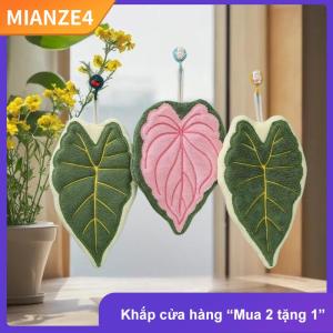 [COD] MIANZE4 Lá lau tay Khăn san hô Fluff khăn nhà bếp làm sạch hộ gia đình mềm thấm Sáng Tạo Treo phòng tắm khăn tay