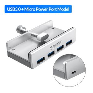 ORICO USB 3.0 HUB Powered With Charging Multi 4 Ports Desk Clip USB Splitter Adapter SD Card Reader for PC Computer Accessories