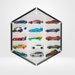 RAK / TEMPAT / DISPLAY HOTWHEELS 1:64 MODEL SEGI ENAM / HEXAGON SMALL