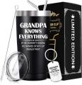 SpenMeta Grandpa Gifts - Gift for Grandpa from Grandchildren - Christmas, Birthday Present Idea for Grandpa - Grandfather Fathers Day Gift, 20oz Vacuum Insulation Grandpa Tumbler. 