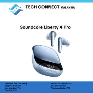 Anker A3954 Soundcore Liberty 4 Pro Noise Cancelling Wireless Earbuds 7-Sensor and Real-Time Adaptive Noise Cancelling