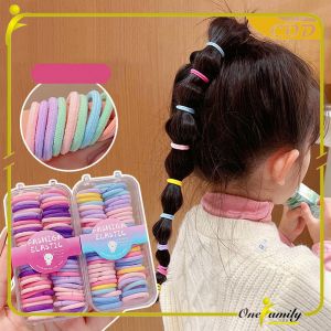 ONE-C768 Ikat Rambut Korea Anak Perempuan Isi 60pcs Warna Warni Motif Polos / Kunciran Rambut Wanita