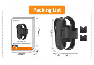 Sunnylife Backpack Clip Mount for Insta360 GO 3/3S 360 °   Rotatable Anti-Shake Holder Sports Camera Accessory with Quick Release