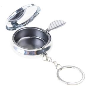 Lightweight Ashtray Keychain for Vehicle Interior Fireproof Ashes Holder Key Chain Smokes Box Pendant for Everyday Use