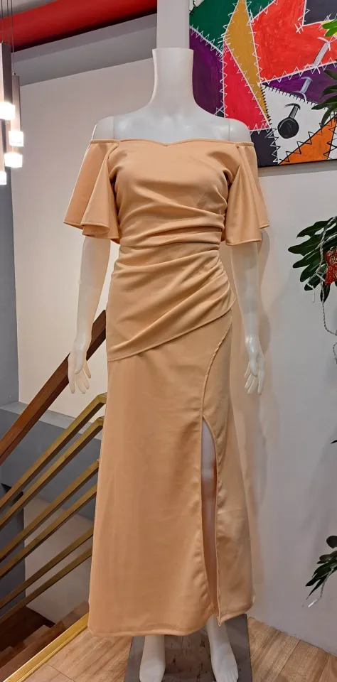 Francel formal dress Lucille dress ninang gown for wedding | Lazada PH