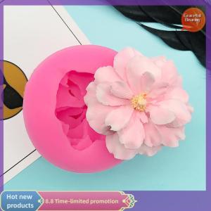 Graceful 1Pc Beautiful Flower Mould DIY Plaster Resin Art Soft Silicone Fondant Chocolate Mold Soap Cake Decoration Baking Tool