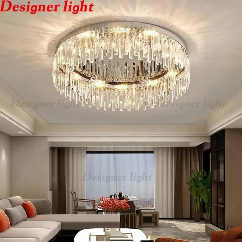 Low chandelier online living room