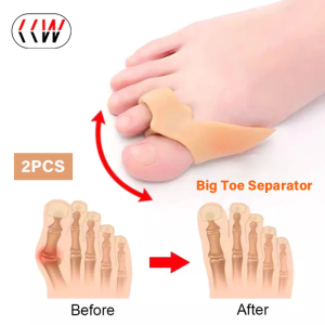 CCW 1Pair Silicone Gel Bunion Big Toe Separator Spreader Eases Foot Pain Foot Hallux Valgus Correction Massage Pedicure Tools