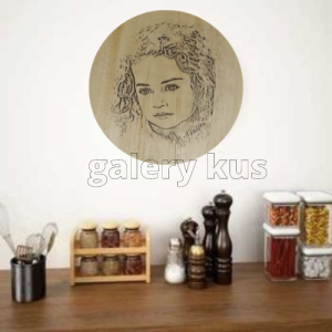 Hiasan dinding cetak lukisan foto jadi sketsa mediia kayu/Dekorasi rumah/office dll