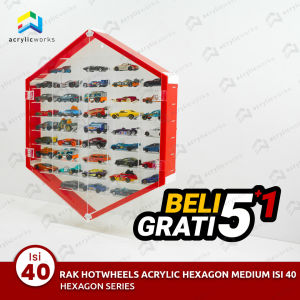 RAK / TEMPAT / DISPLAY HOTWHEELS 1:64 HEXAGON SMALL BELI 5 GRATIS  1