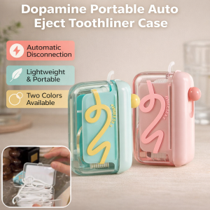 Dopamine Portable Automatic Pop-up Dental Floss Box Remove Tartar Mini Trave Floss Dispenser Premium Floss Storage Box
