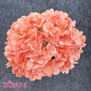 Đầu bông cẩm tú cầu vải lụa 29cm decor trang trí nhà cửa Hoa Lụa Decor