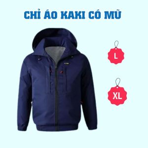 Áo Điều Hòa 2 Quạt Chính Hãng Zlife Vải Kaki Siêu Bền Có Mũ Pin 98.000mAh Thời Gian Dùng 48 Tiếng