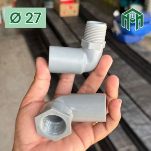 CO ống nước răng NGOÀI răng TRONG nhựa - thau PVC phi 21 27 hiệu Bình Minh (BM)