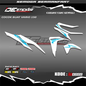 Stiping Stiker Bahan Transparan Motor Honda Vario 125 150 All New 2018-2020 Motif Dragon Keren Kode la0659