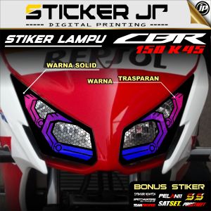SJP Stiker Variasi Lampu Alis Motor CBR K45 Sticker Lampu CBR K45 Transparan JP 02