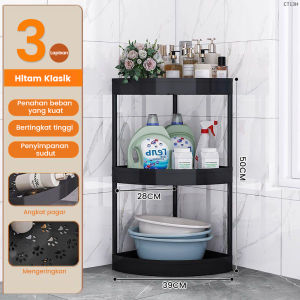 Rak Persegi Panjang Square 3 4 5 Susun Tempat Penyimpanan Serbaguna Rak Toilet Kamar Mandi Dapur Tingkat Portable TANPA Roda