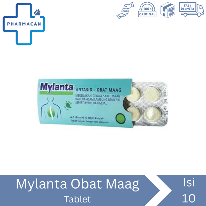 Mylanta Tablet Strip Isi 10 Tablet - Mengurangi Gejala Sakit Lambung ...