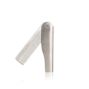 BAGUO Làm tóc Lược thép cầm tay Lược chải râu Lược chải dầu Lược tạo kiểu tóc Phụ kiện tóc Lược bỏ túi Lược Gấp râu bỏ túi Dành cho nam