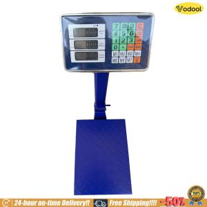 [VOS] Digital Floor Heavy Duty Folding Scales LCD Display Commercial Digital Postal Scale for Luggage Package Warehouse Home Pet Shop