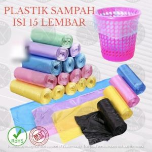 Kantong Plastik Sampah Roll 45x50cm (Pak 5 roll)