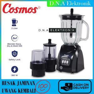 Cosmos CB-282 G ( Kaca) Blender 2 L Penggiling Kering Dan Basah Ice Crusher Dual Shape Blade