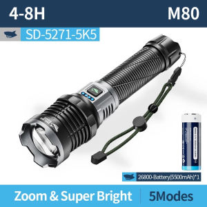 Senter Smiling Shark SD5271 M80 Powerbank Type-C Rechargeable Waterproof Zoom