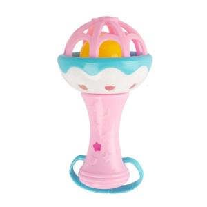 Non Toxic Silicone Teether Roller Ball Rattle Toy Easy Grip Design For Infants 0-12 Months