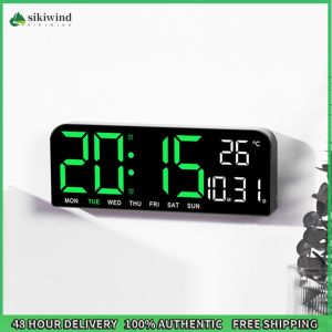 Sikiwind LED Digital Alarm Clock Desk Alarm Clock Temperature/Date Display for Bedroom