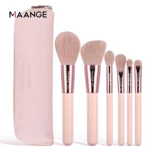 MAANGEpinkiedition 8Pcs Set Kuas Make Up Dengan Ember Bulu Brush Lembu Sikat Pemula Dapat Feminin Energy Set Kuas 55081