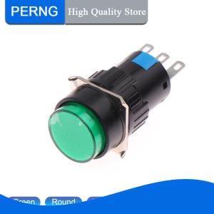 [PERNG] Tehe 16MM LA16Y J F-11 AB6-MR Round Rectangle Self-Reset Push Button Switches Power Switch 1NO1NC