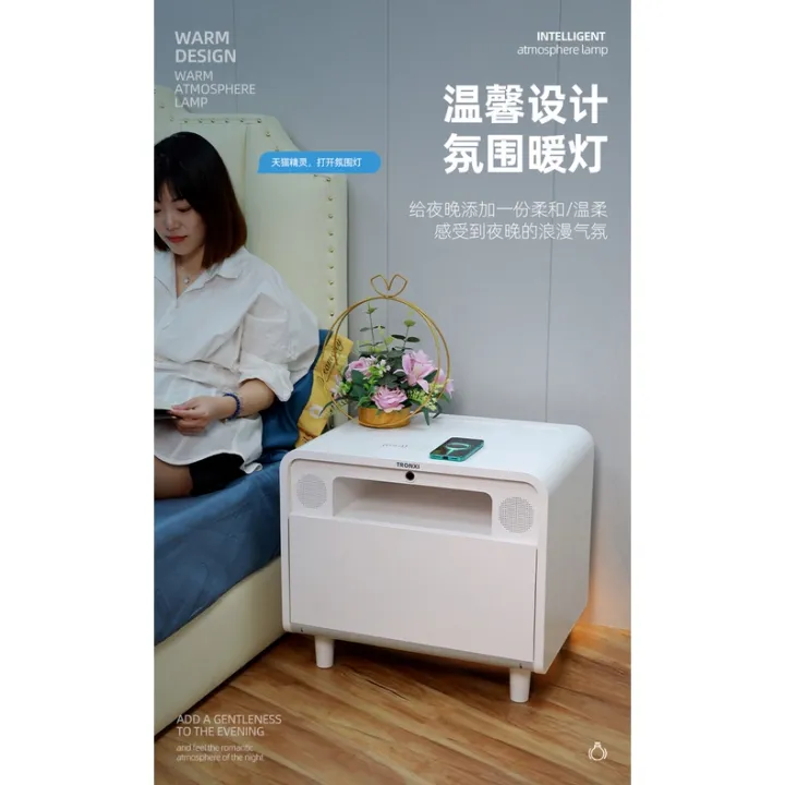 Tủ đầu giường thông minh có khóa vân tay kệ đầu giường mini Tronxi TG ...