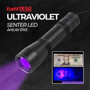 TaffLED Senter Ultraviolet Charger USB Uang LED Mini 395nm Waterproof with Zoomable Head CT1