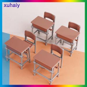 xuhaiy 3 6PCS 1 12 Dollhouse Miniature Classroom Backpack Ornaments Leisure Vintage Mini Desk Simulation Schoolbags Furniture Model
